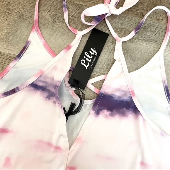 🌺 Lily Firmiana Tie Dye Crisscross Strappy Summer Tank Top Size M NWT - Picture 7 of 12